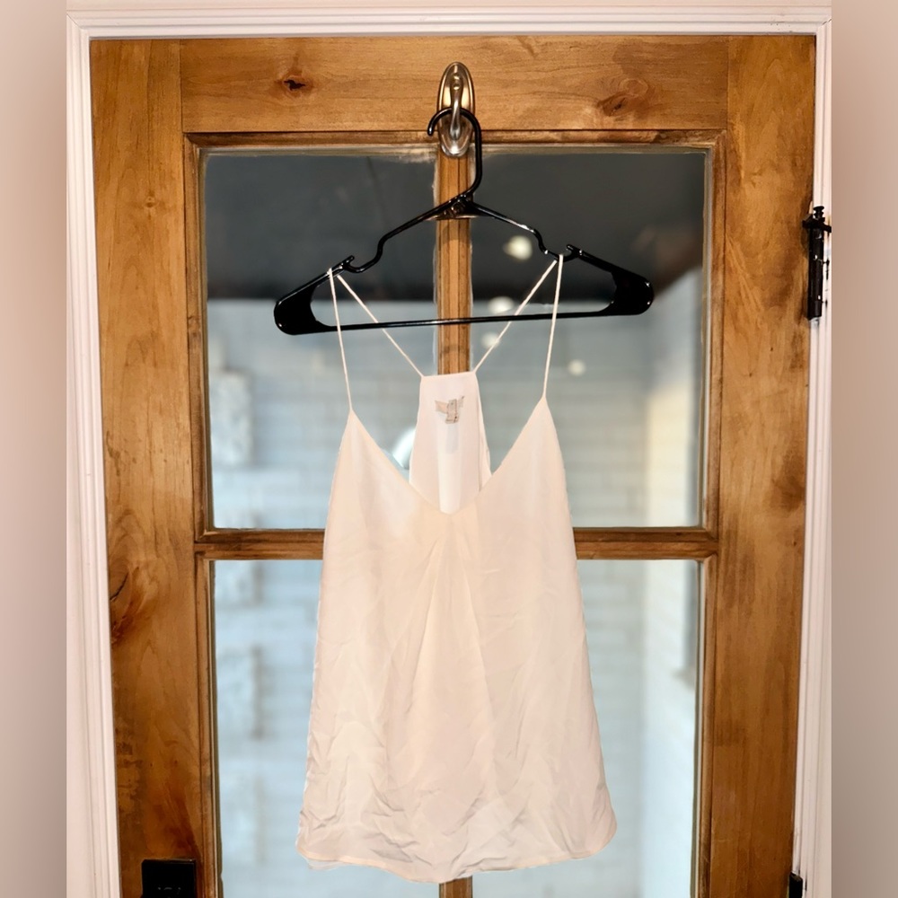 Small white spaghetti strap tank